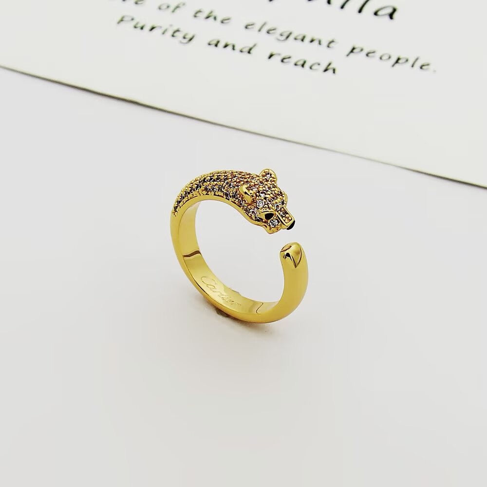 [Angela Jewelry]PANTHERE HALF DIAMOND SMALL RING