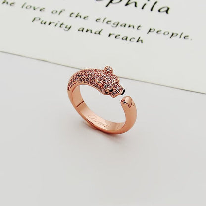 [Angela Jewelry]PANTHERE HALF DIAMOND SMALL RING