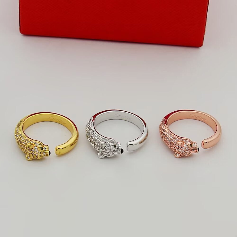[Angela Jewelry]PANTHERE HALF DIAMOND SMALL RING