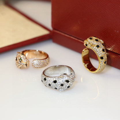 [Angela Jewelry]PANTHERE SPOTTED FULL DIAMOND MEDIUM RING