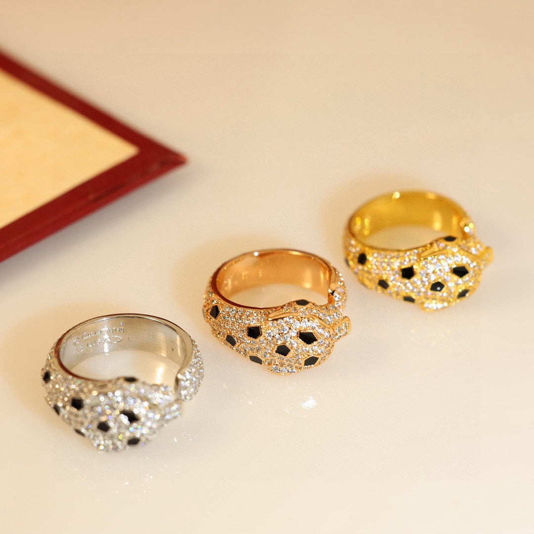 [Angela Jewelry]PANTHERE SPOTTED FULL DIAMOND MEDIUM RING
