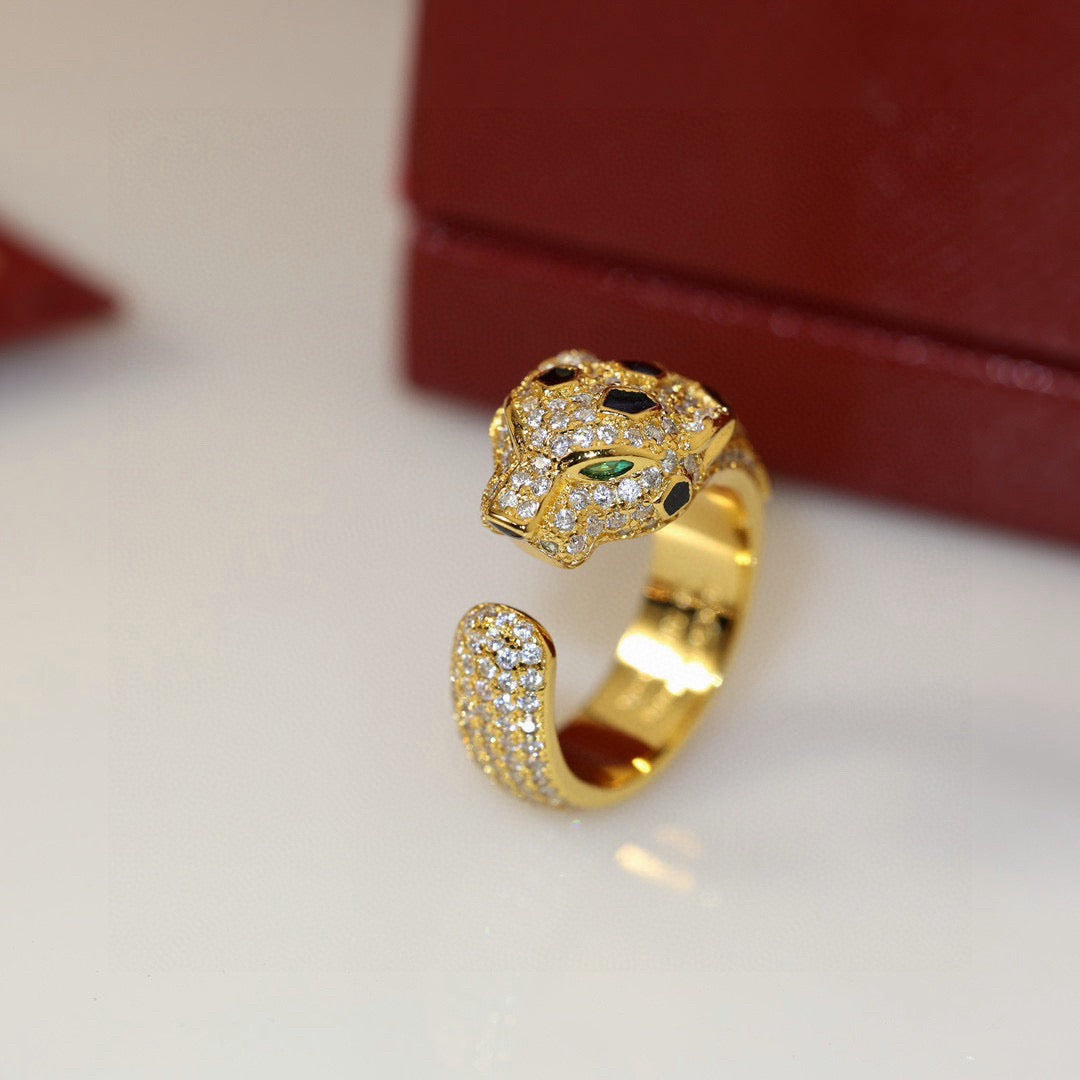 [Angela Jewelry]PANTHERE SPOTTED FULL DIAMOND MEDIUM RING