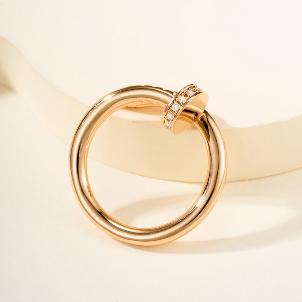 [Angela Jewelry]JUSTE RING 2.6MM HALF DIAMOND