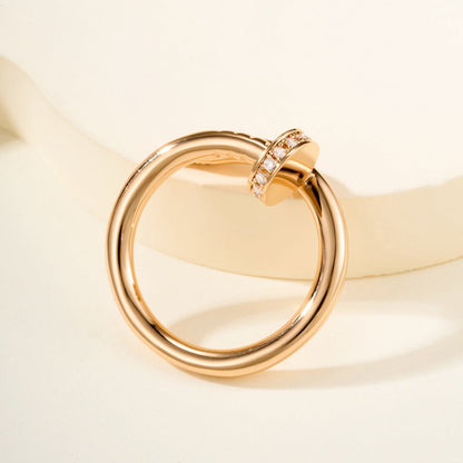 [Angela Jewelry]JUSTE RING 2.6MM HALF DIAMOND