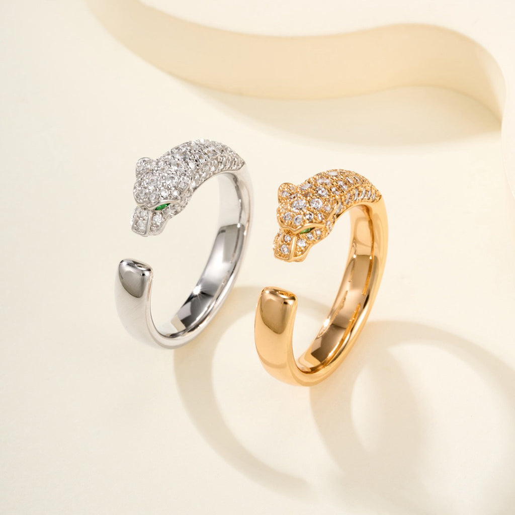 [Angela Jewelry]PANTHERE HALF DIAMOND SMALL RING