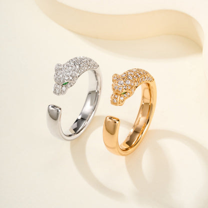 [Angela Jewelry]PANTHERE HALF DIAMOND SMALL RING