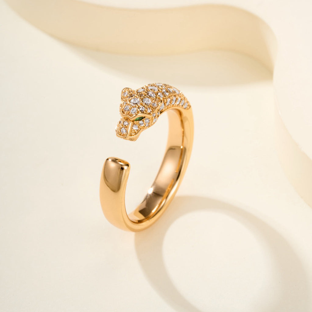 [Angela Jewelry]PANTHERE HALF DIAMOND SMALL RING