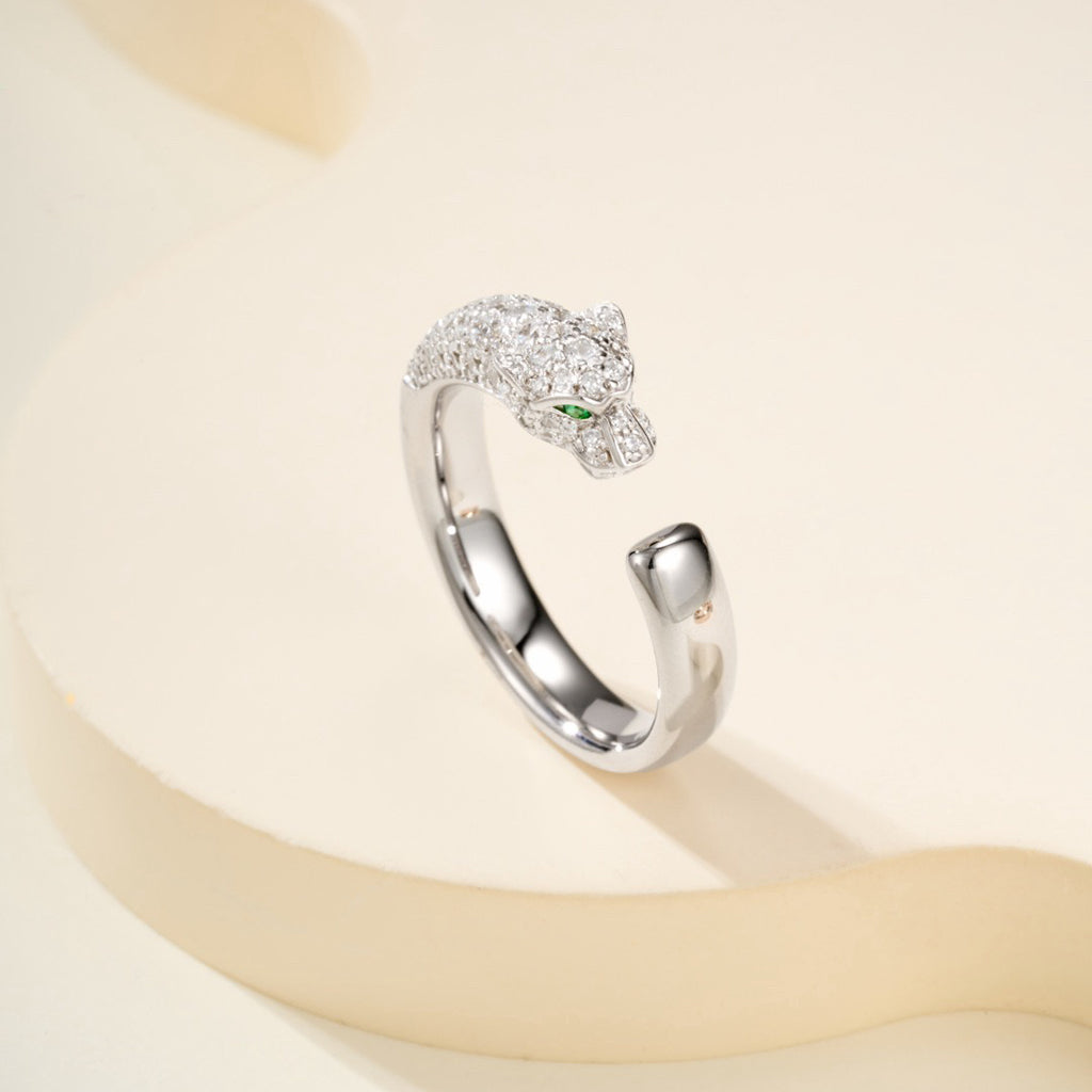 [Angela Jewelry]PANTHERE HALF DIAMOND SMALL RING