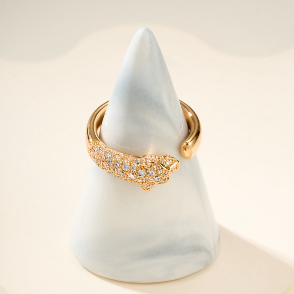 [Angela Jewelry]PANTHERE HALF DIAMOND SMALL RING