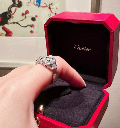[Angela Jewelry]PANTHERE SPOTTED FULL DIAMOND MEDIUM RING