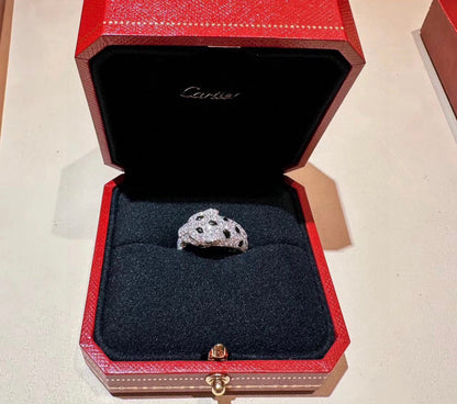 [Angela Jewelry]PANTHERE SPOTTED FULL DIAMOND MEDIUM RING
