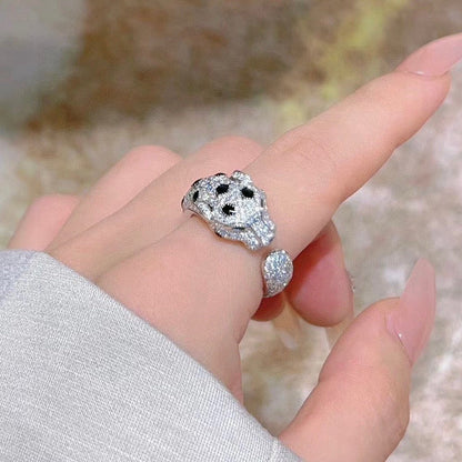 [Angela Jewelry]PANTHERE SPOTTED FULL DIAMOND MEDIUM RING