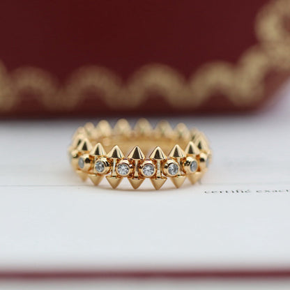 [Angela Jewelry]CLASH 6.8MM DIAMOND MEDIUM RING