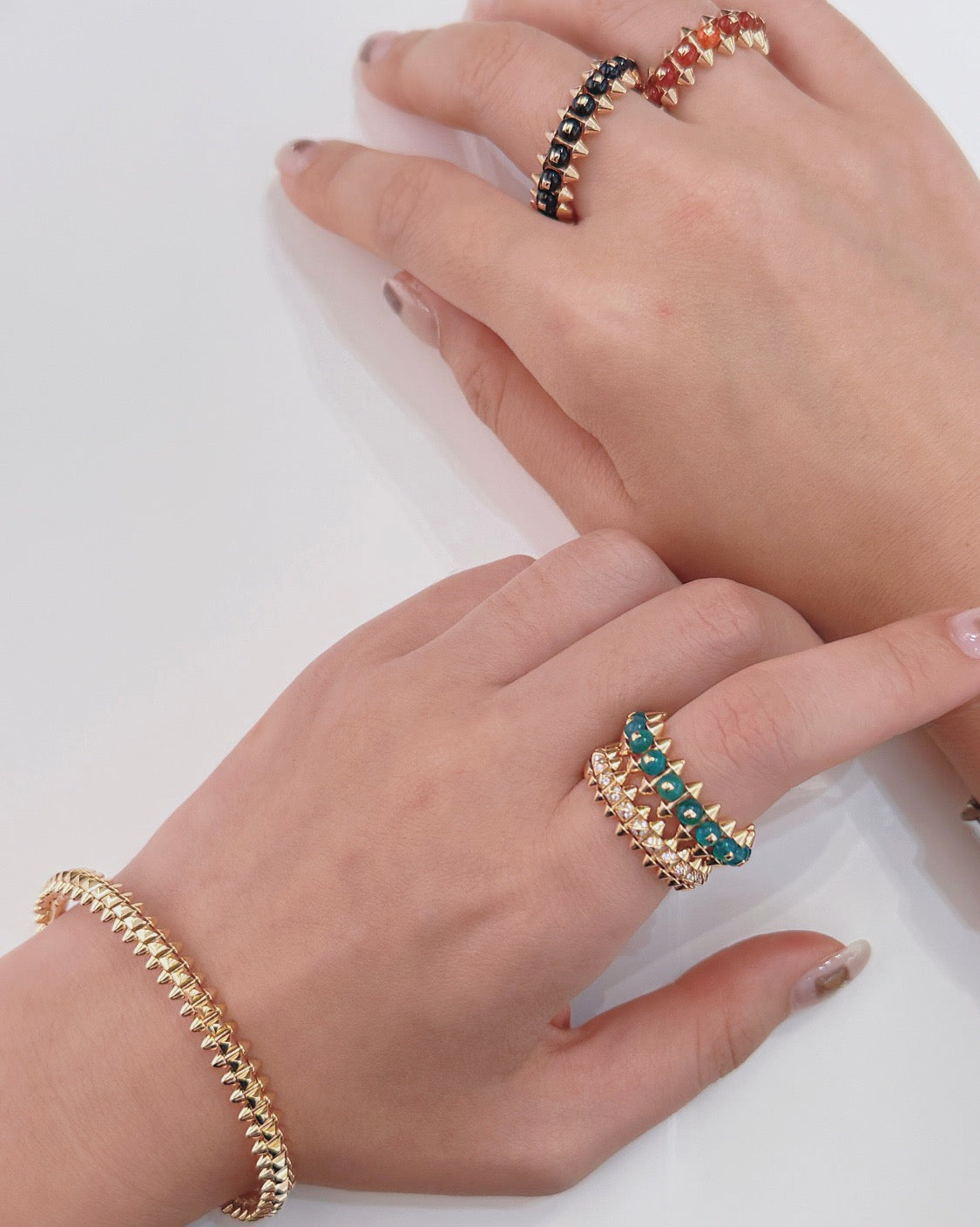 [Angela Jewelry]CLASH 7.9MM AGATE CHALCEDONY RING