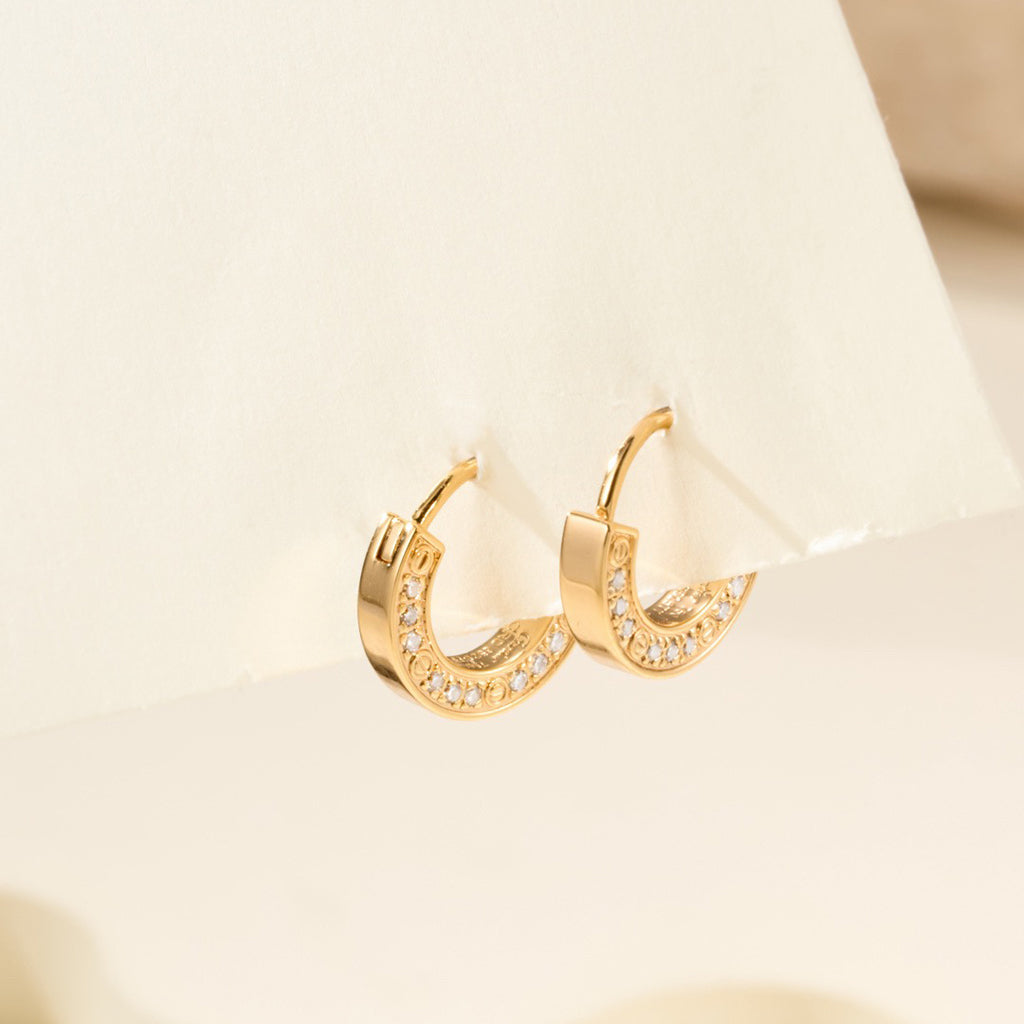 [Angela Jewelry]LOVE DIAMOND EARRINGS