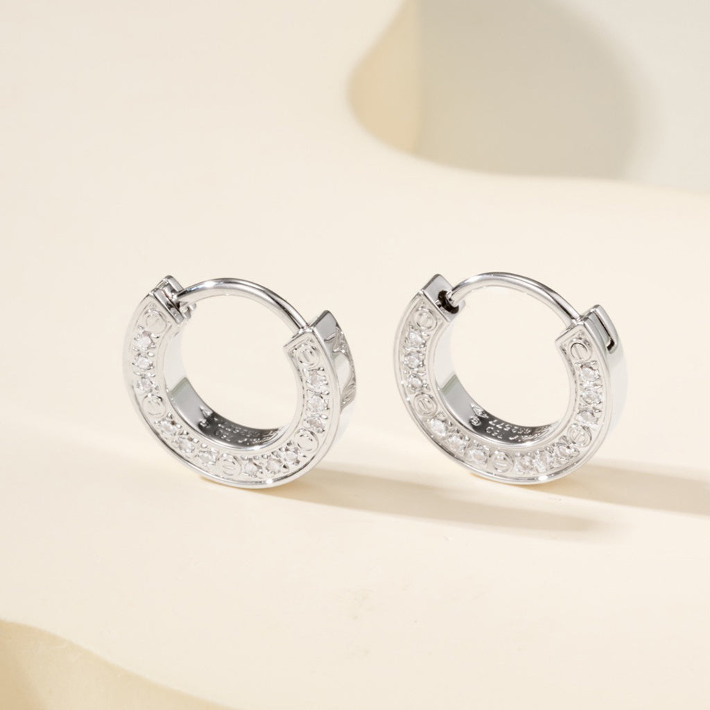 [Angela Jewelry]LOVE DIAMOND EARRINGS