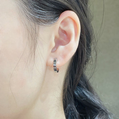 [Angela Jewelry]LOVE EARRINGS 2.65 MM NO DIAMOND SMALL