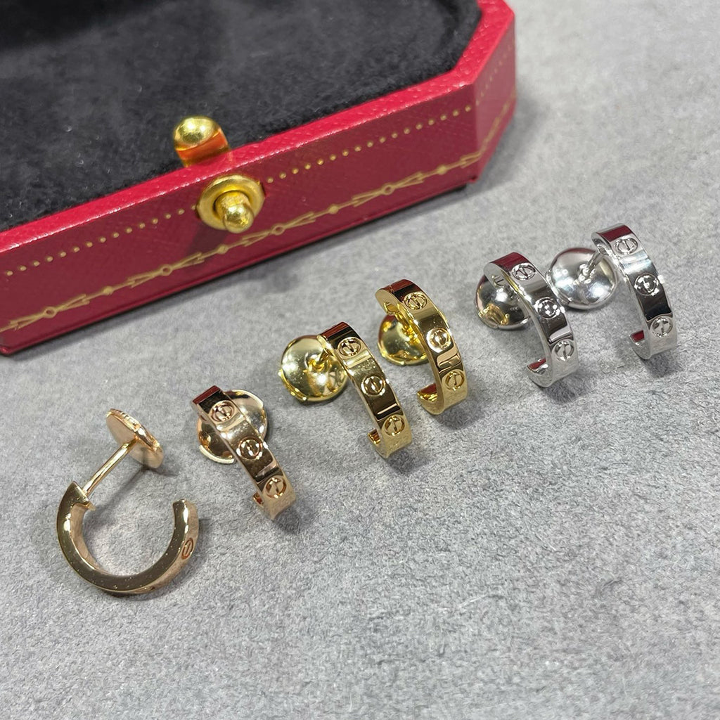 [Angela Jewelry]LOVE EARRINGS 2.65 MM NO DIAMOND SMALL