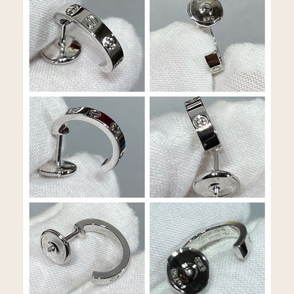 [Angela Jewelry]LOVE EARRINGS 2.65 MM NO DIAMOND SMALL