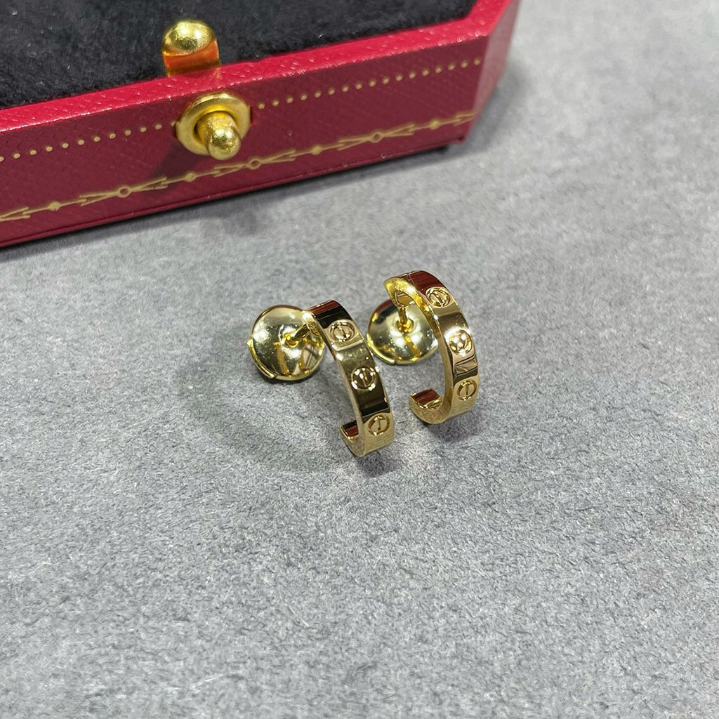 [Angela Jewelry]LOVE EARRINGS 2.65 MM NO DIAMOND SMALL