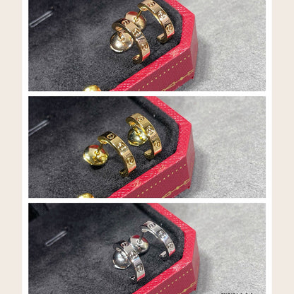 [Angela Jewelry]LOVE EARRINGS 2.65 MM NO DIAMOND SMALL
