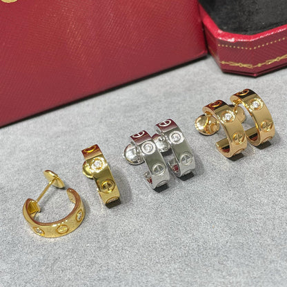 [Angela Jewelry]LOVE EARRINGS 5.7MM 2 DIAMONDS