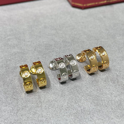 [Angela Jewelry]LOVE EARRINGS 5.7MM 2 DIAMONDS