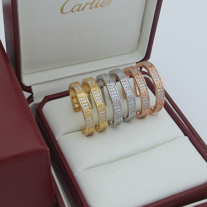 [Angela Jewelry]LOVE EARRINGS 3.6MM DIAMOND PAVED