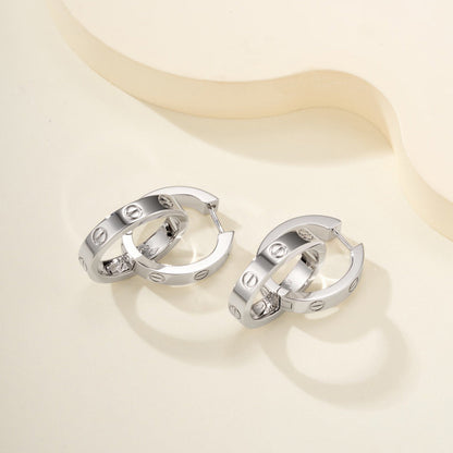 [Angela Jewelry]LOVE 3.3MM DANGLE EARRINGS