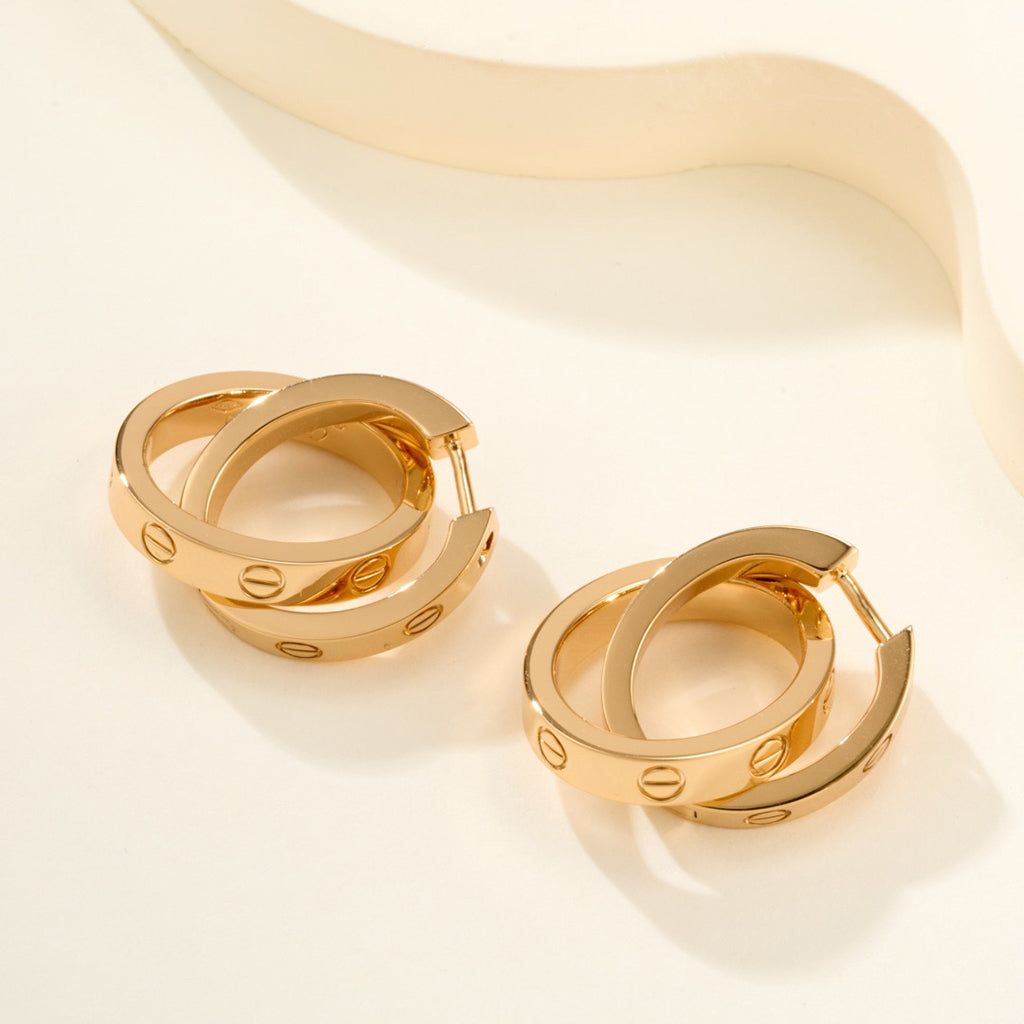 [Angela Jewelry]LOVE 3.3MM DANGLE EARRINGS