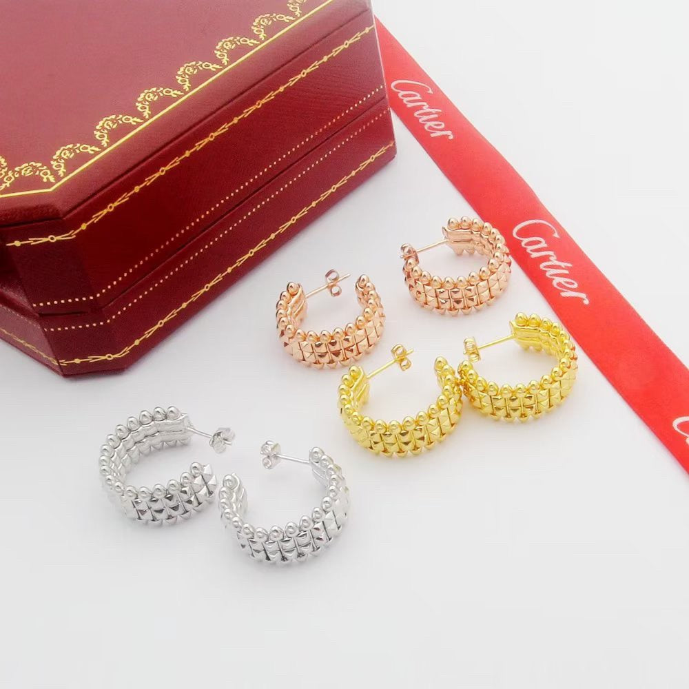 [Angela Jewelry]CLASH 9.2MM DOUBLE ROW EARRINGS