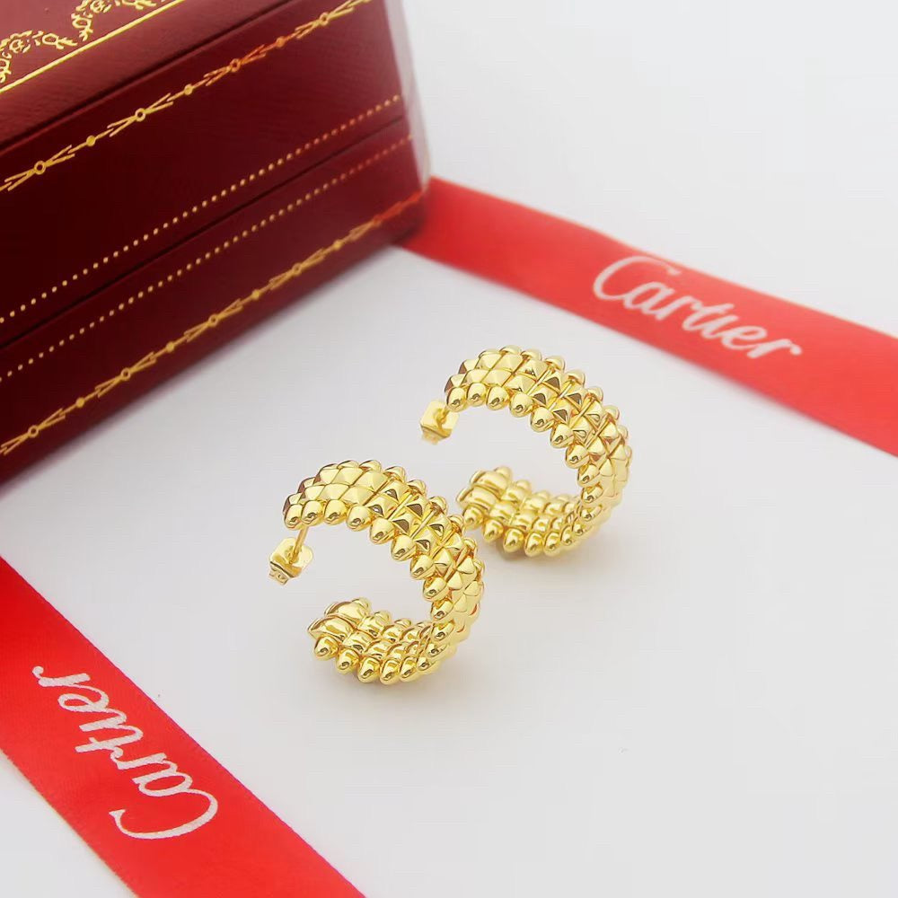 [Angela Jewelry]CLASH 9.2MM DOUBLE ROW EARRINGS