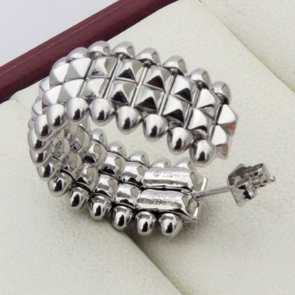 [Angela Jewelry]CLASH 9.2MM DOUBLE ROW EARRINGS