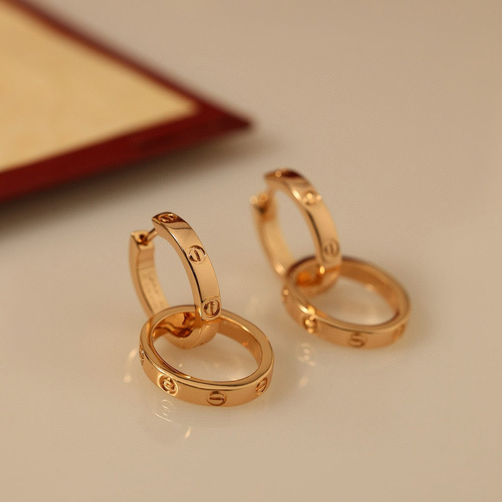 [Angela Jewelry]LOVE 3.3MM DANGLE EARRINGS