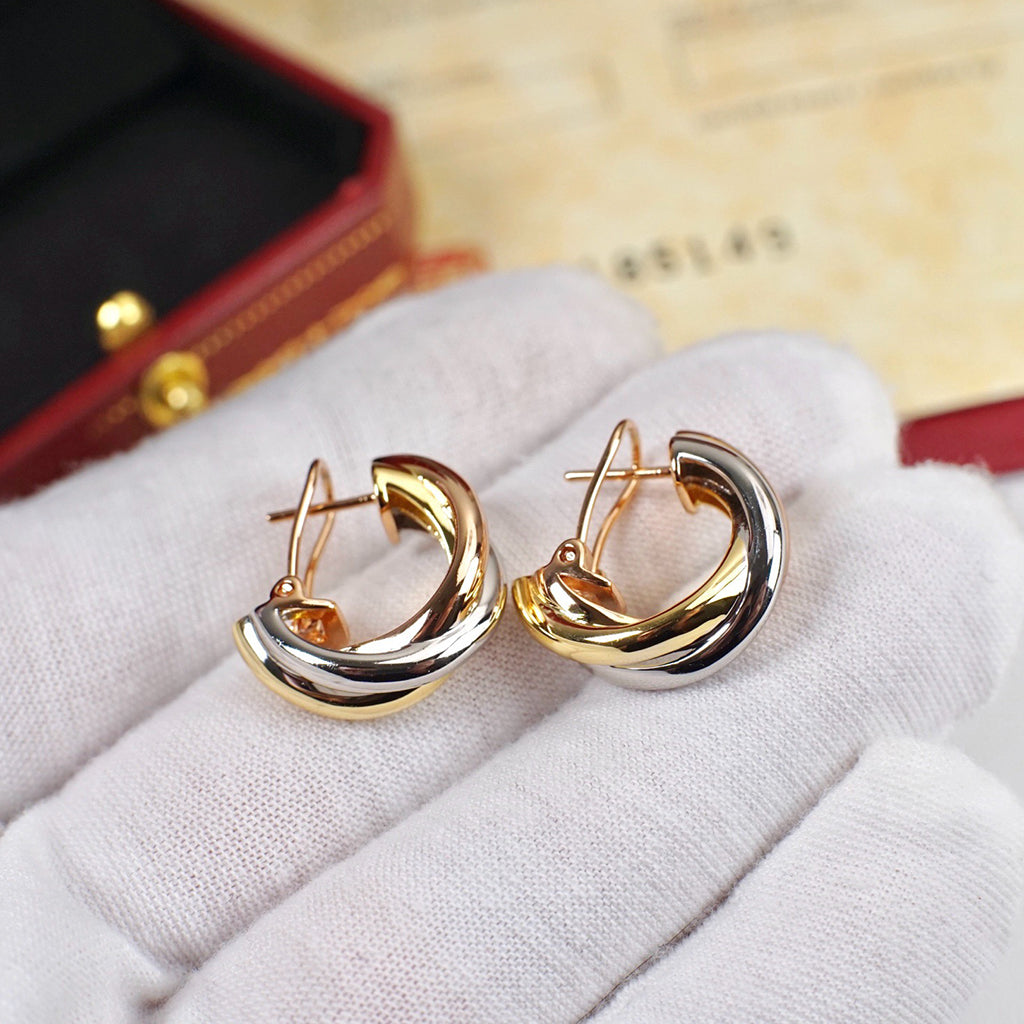 [Angela Jewelry]TRINITY ON DIAMOND CLASSIC EARRINGS
