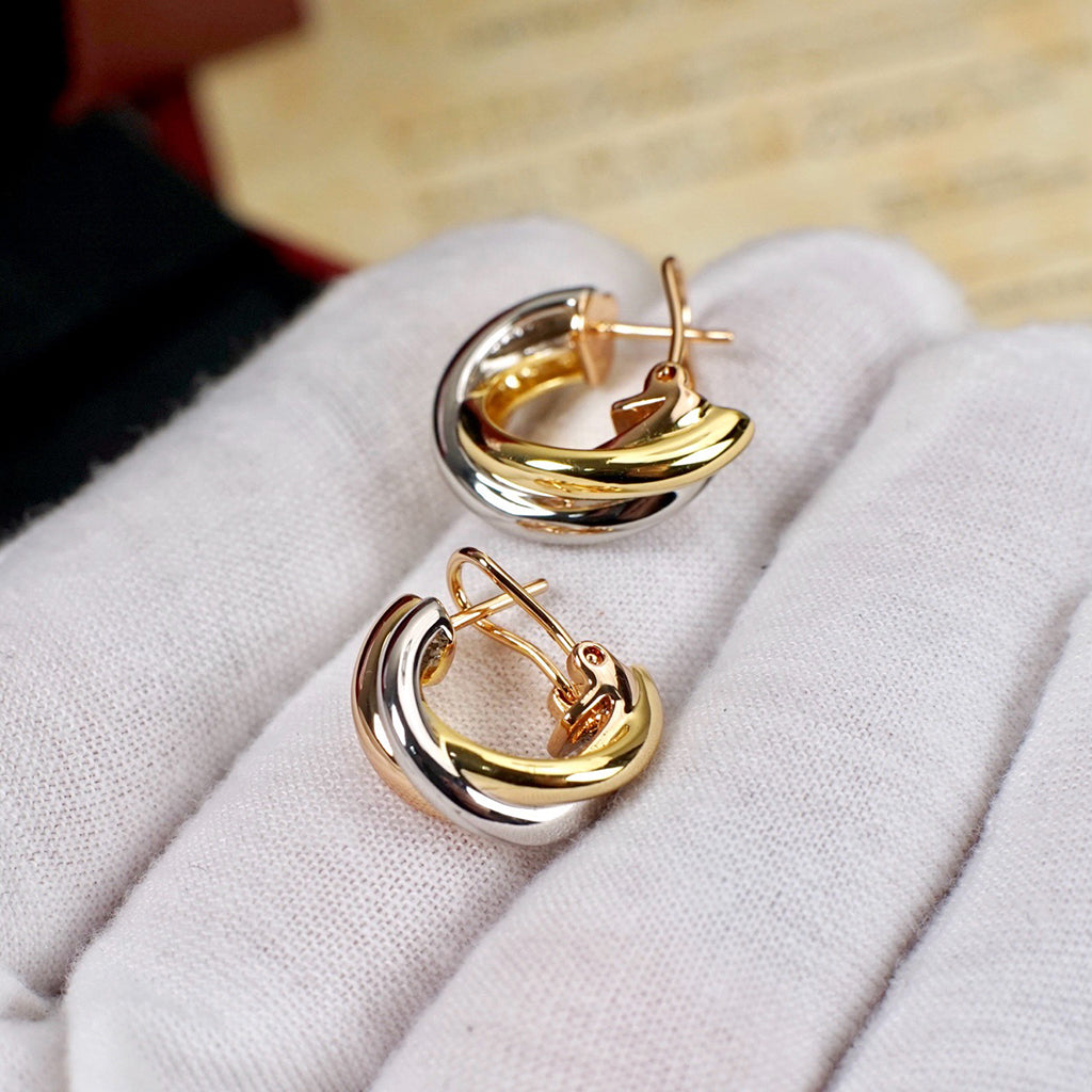 [Angela Jewelry]TRINITY ON DIAMOND CLASSIC EARRINGS