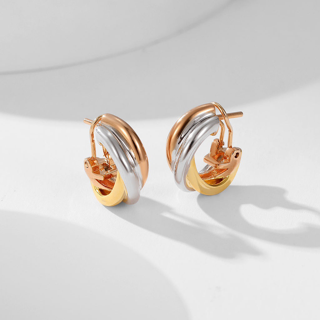 [Angela Jewelry]TRINITY ON DIAMOND CLASSIC EARRINGS