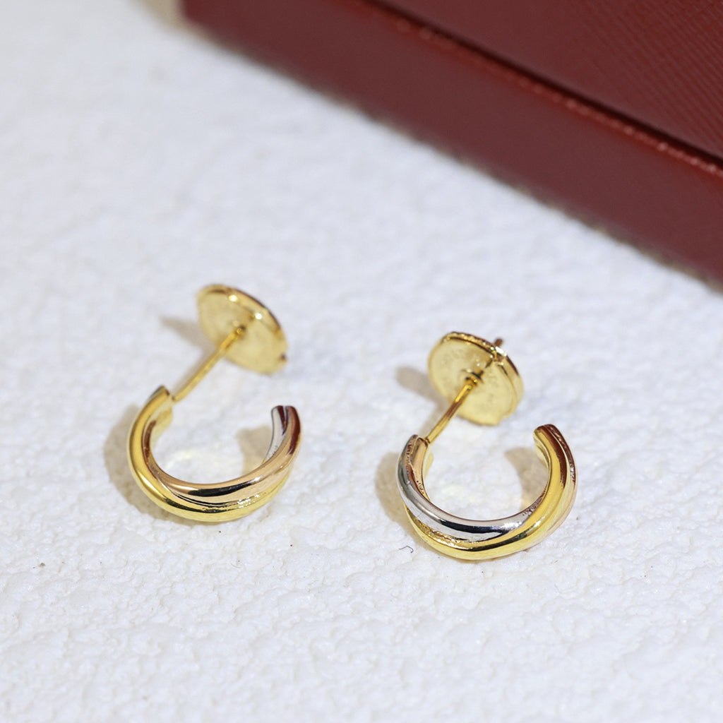 [Angela Jewelry]TRINITY ON DIAMOND MINI EARRINGS