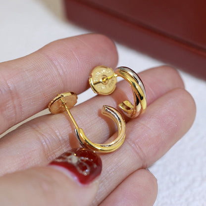 [Angela Jewelry]TRINITY ON DIAMOND MINI EARRINGS