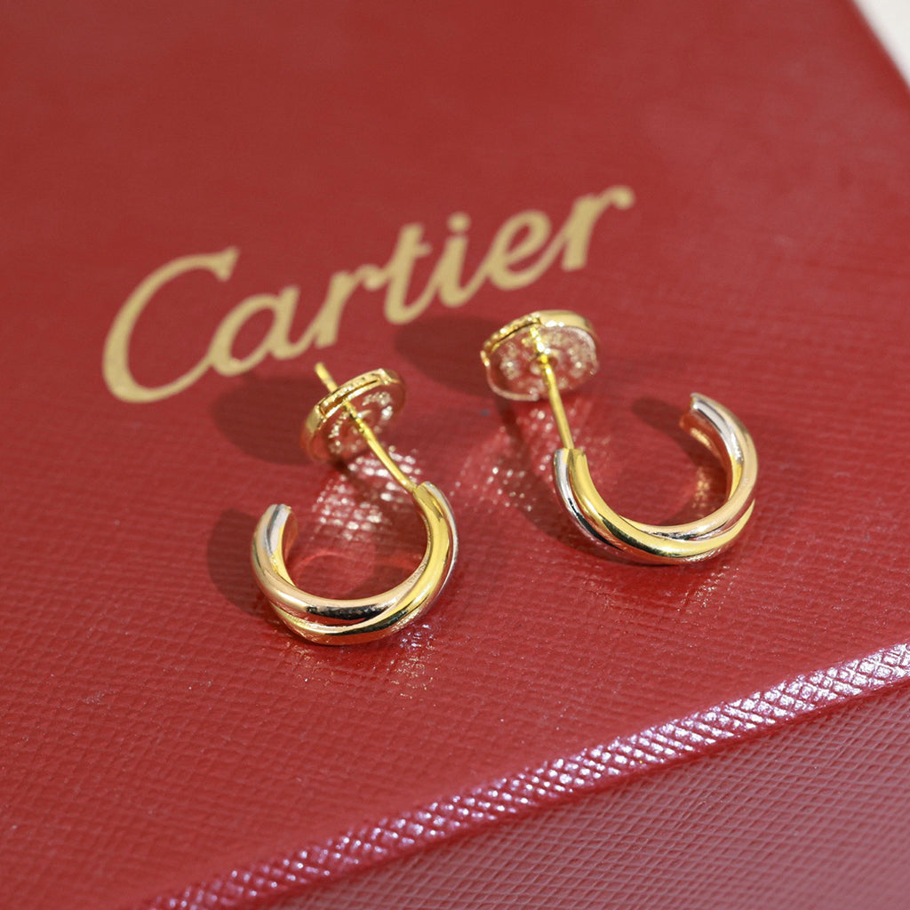 [Angela Jewelry]TRINITY ON DIAMOND MINI EARRINGS
