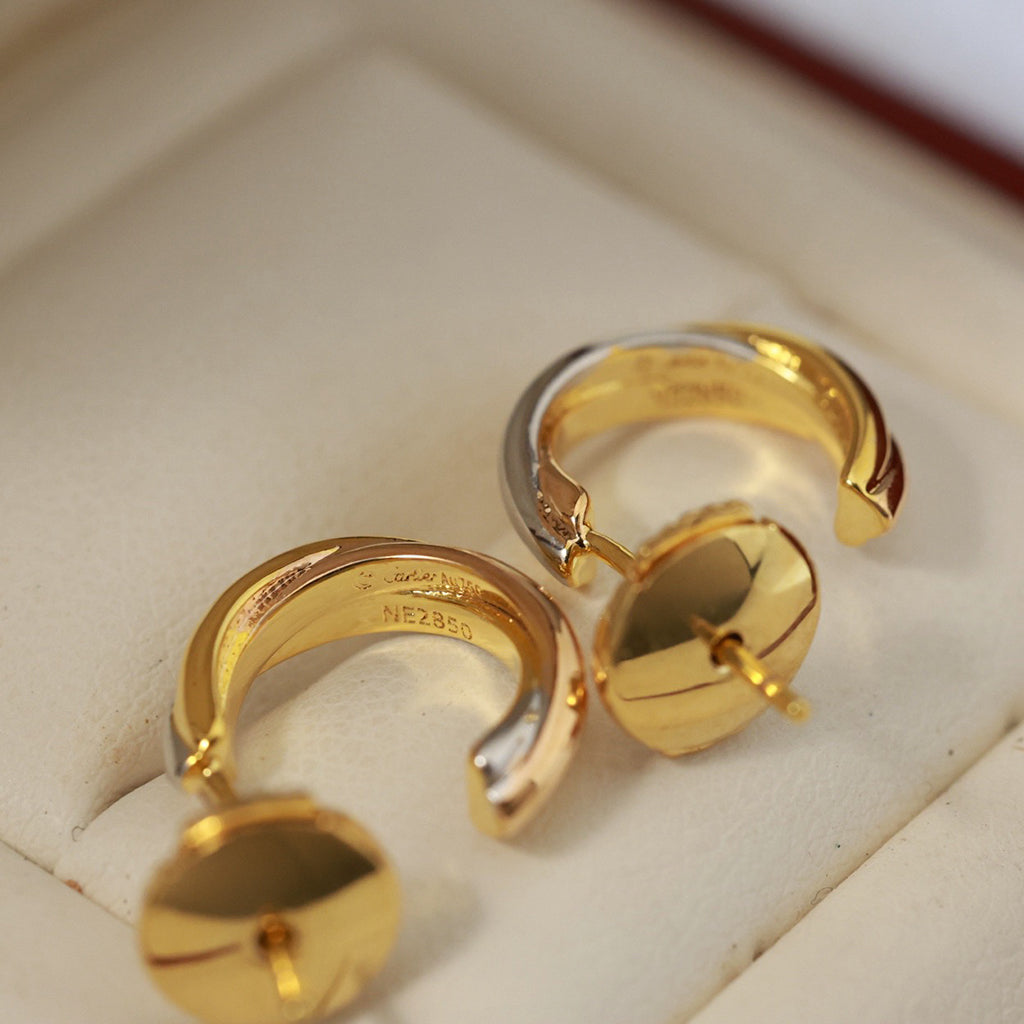 [Angela Jewelry]TRINITY ON DIAMOND MINI EARRINGS