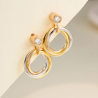 [Angela Jewelry]TRINITY ON DIAMOND  EARRINGS