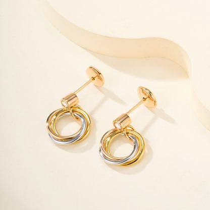 [Angela Jewelry]TRINITY ON DIAMOND  EARRINGS