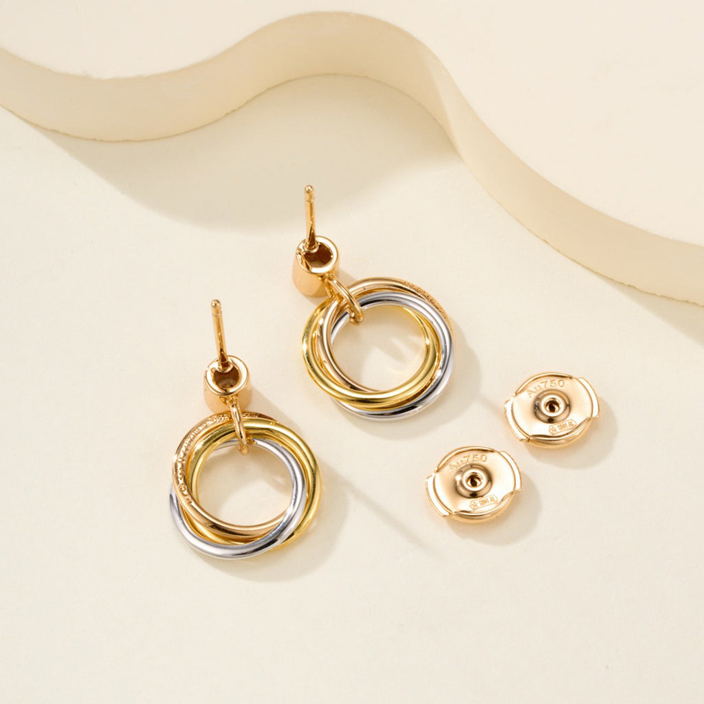 [Angela Jewelry]TRINITY ON DIAMOND  EARRINGS