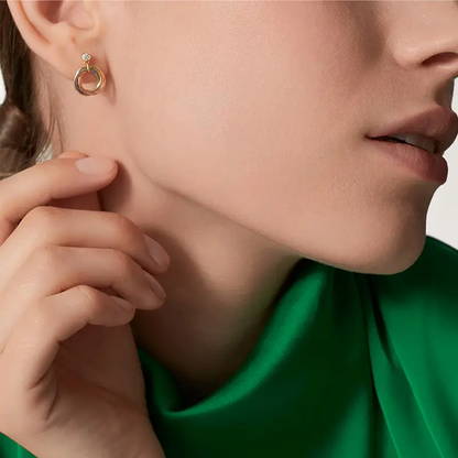 [Angela Jewelry]TRINITY ON DIAMOND  EARRINGS