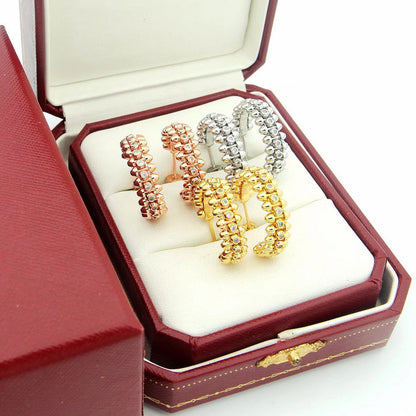 [Angela Jewelry]CLASH FULL DIAMOND MEDIUM EARRINGS