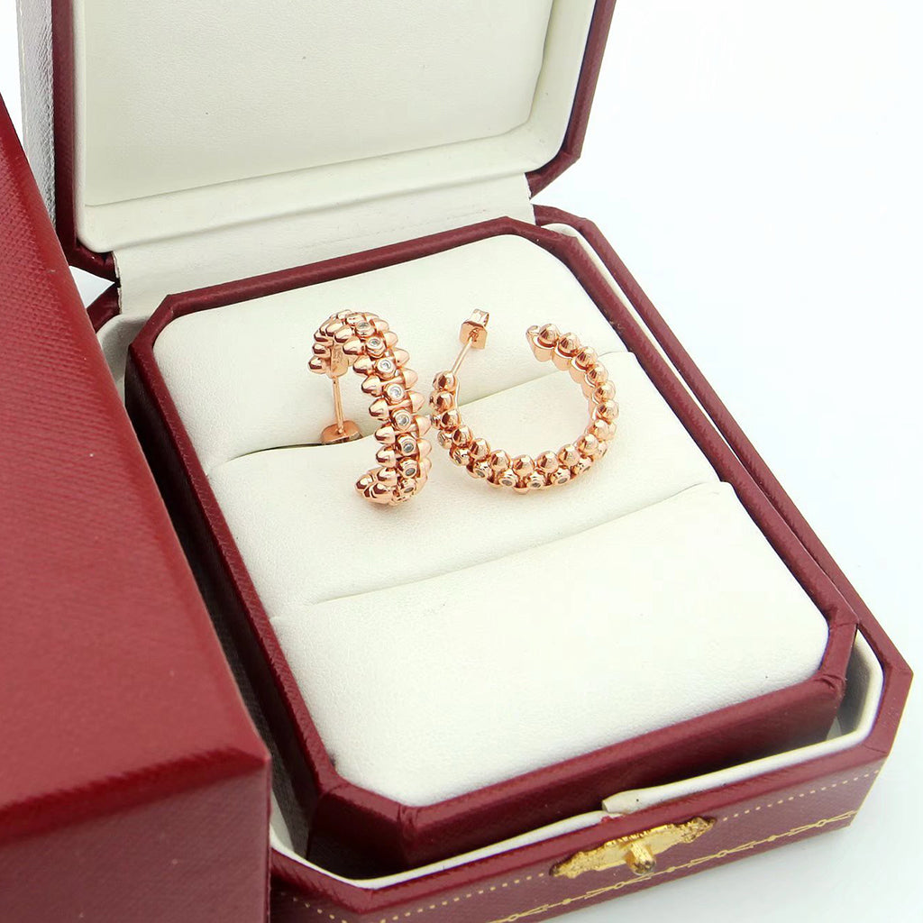 [Angela Jewelry]CLASH FULL DIAMOND MEDIUM EARRINGS