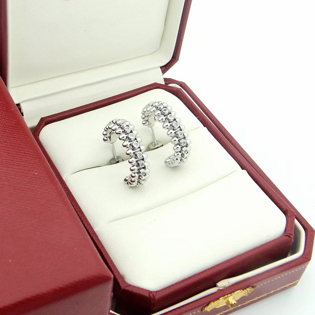 [Angela Jewelry]CLASH FULL DIAMOND MEDIUM EARRINGS