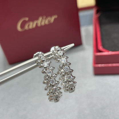 [Angela Jewelry]CLASH FULL DIAMOND MEDIUM EARRINGS