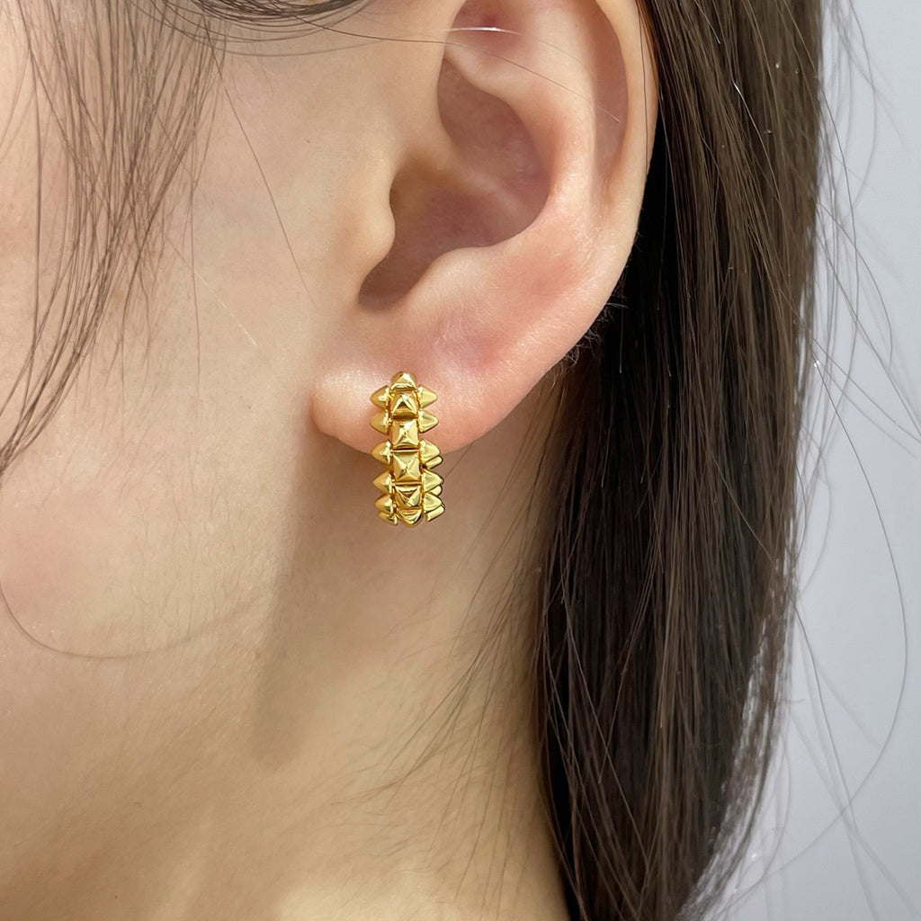 [Angela Jewelry]CLASH MINI HOOP EARRINGS